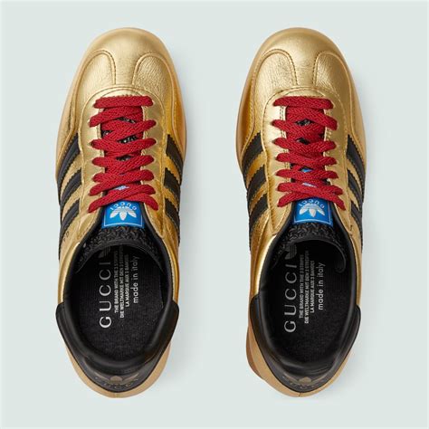 adidas x gucci gazelle sneaker gb gold|Adidas X Gucci gazelle low.